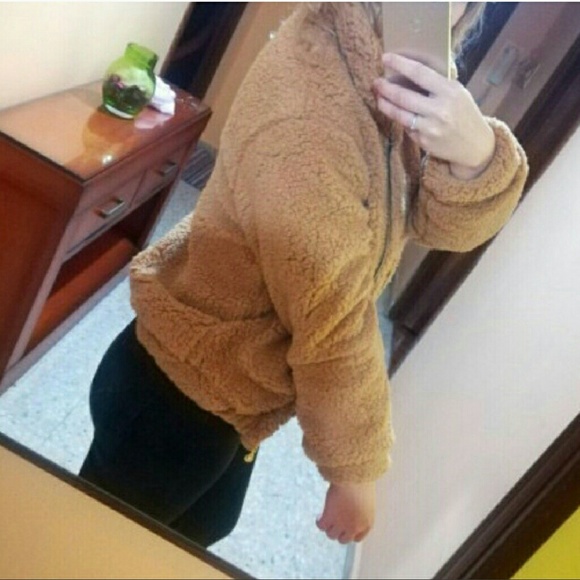 1 Small Left ⚠ NWTS Hunter Green Teddy Bear Jacket - Picture 8 of 8